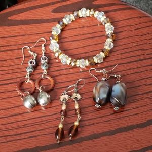 Assorted Earrings and bracelet